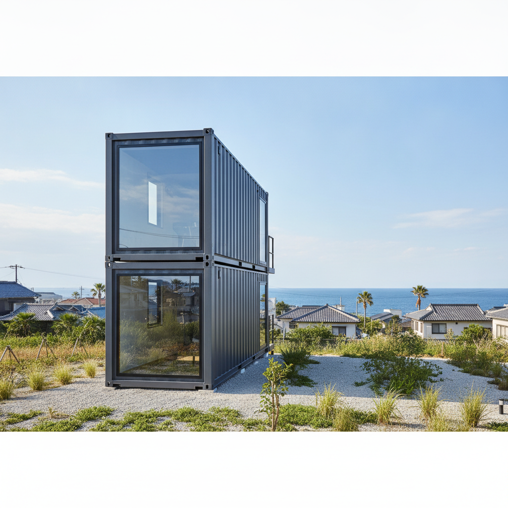 館山のコンテナ型ビジネスホテルの外観イメージ